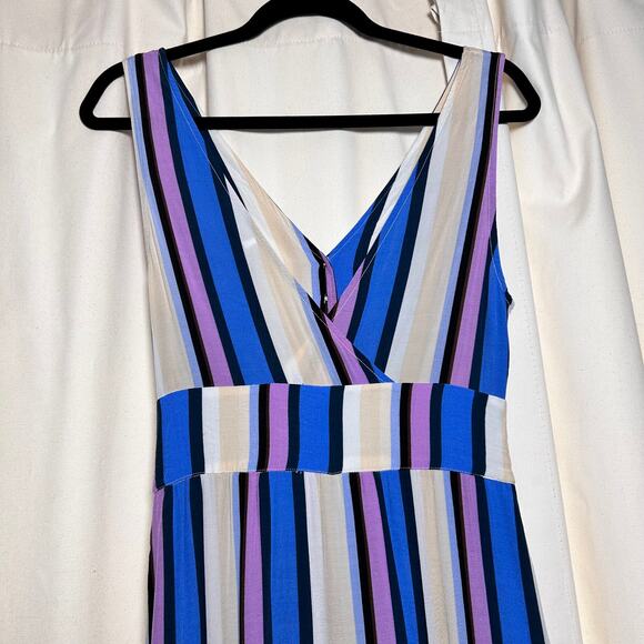 ASTR the Label Women's Periwinkle Multi-Stripe Jumpsuit Romper‎ Dress Size XS - Picture 8 of 16